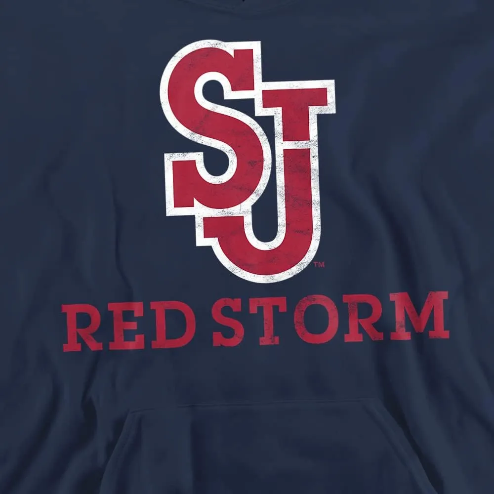 LOGOVISION St. John's University Official Red Storm Logo Youth Kids Boy/Girls Pull-Over Hoodie Sweatshirt