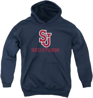 LOGOVISION St. John's University Official Red Storm Logo Youth Kids Boy/Girls Pull-Over Hoodie Sweatshirt