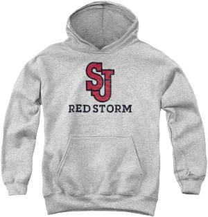LOGOVISION St. John's University Official Red Storm Logo Youth Kids Boy/Girls Pull-Over Hoodie Sweatshirt