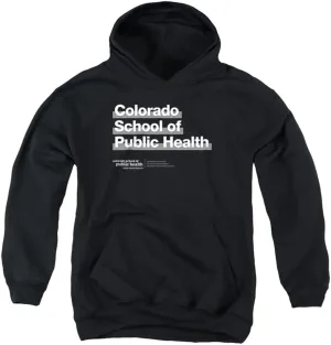 LOGOVISION University of Colorado Anschutz Medical Campus School of Public Health Bold Youth Kids Boy/Girls Pull-Over Hoodie