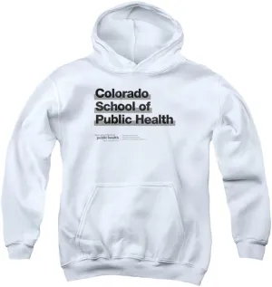 LOGOVISION University of Colorado Anschutz Medical Campus School of Public Health Bold Youth Kids Boy/Girls Pull-Over Hoodie