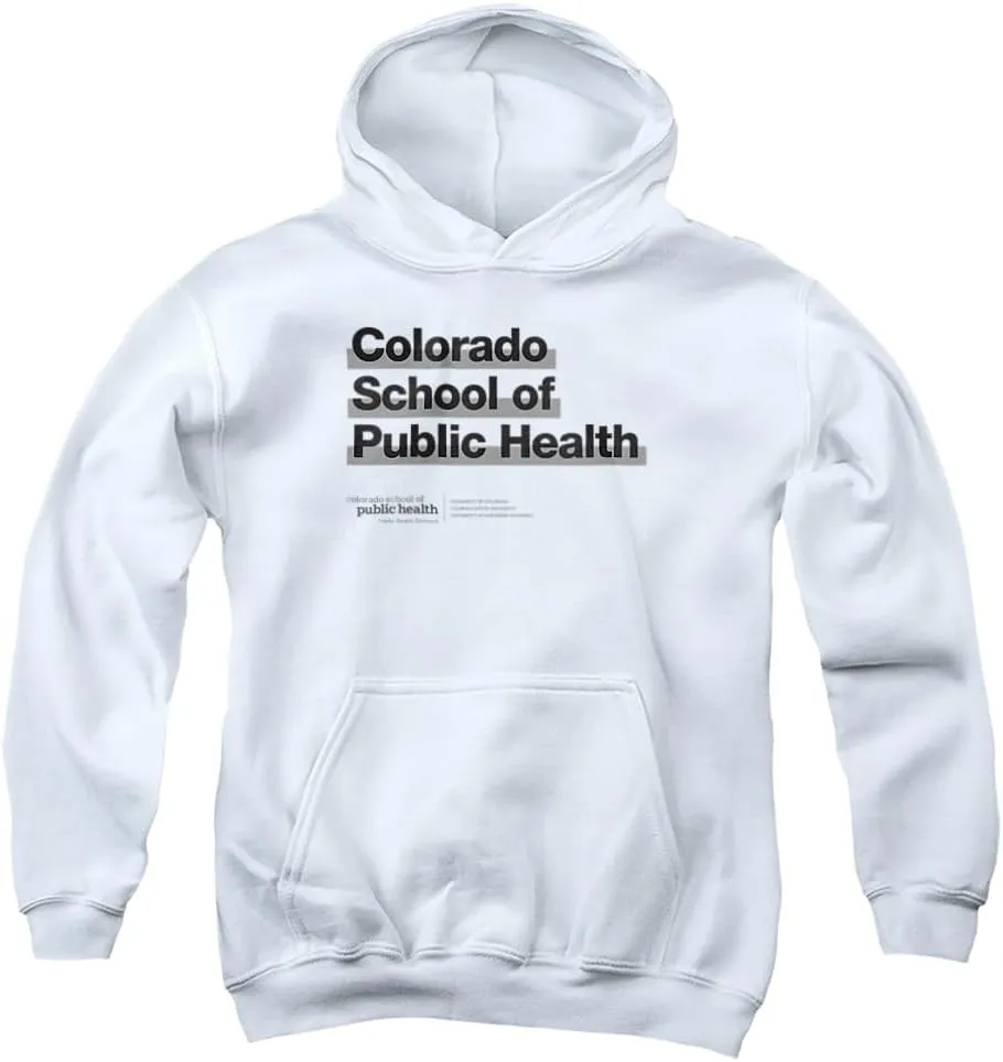 LOGOVISION University of Colorado Anschutz Medical Campus School of Public Health Bold Youth Kids Boy/Girls Pull-Over Hoodie