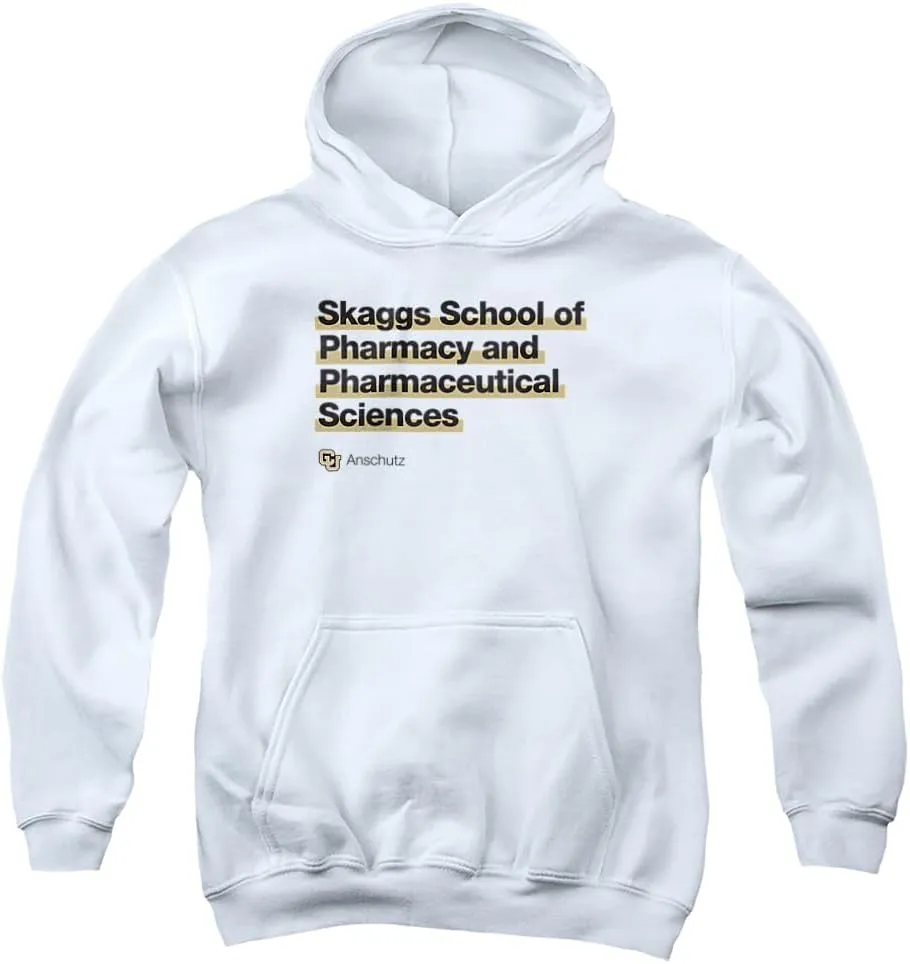 LOGOVISION University of Colorado Anschutz Medical Campus Skaggs School of Pharmacy Youth Kids Boy/Girls Pull-Over Hoodie