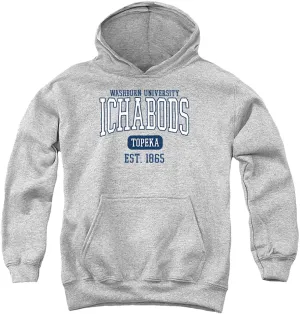 LOGOVISION Washburn University Official Circle Logo Youth Kids Boy/Girls Pull-Over Hoodie Sweatshirt