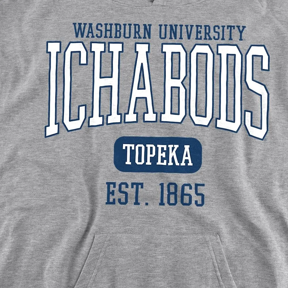LOGOVISION Washburn University Official Circle Logo Youth Kids Boy/Girls Pull-Over Hoodie Sweatshirt