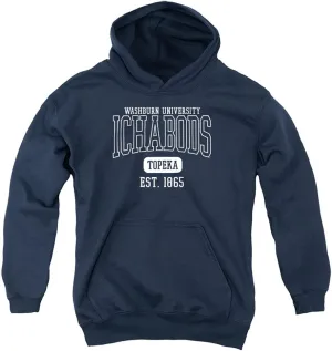 LOGOVISION Washburn University Official Circle Logo Youth Kids Boy/Girls Pull-Over Hoodie Sweatshirt
