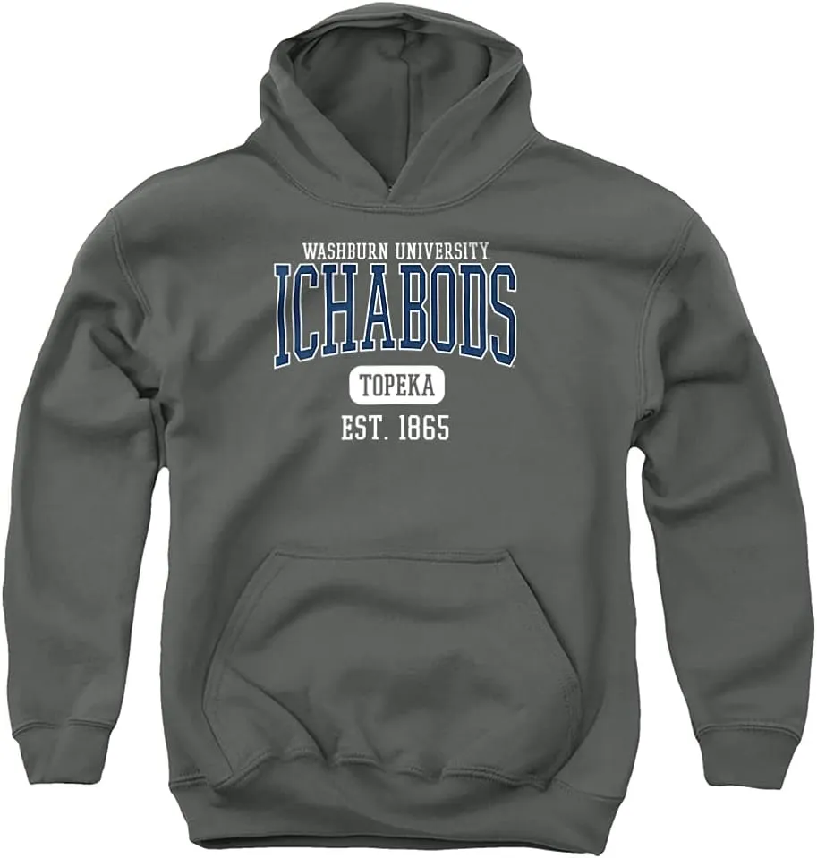 LOGOVISION Washburn University Official Circle Logo Youth Kids Boy/Girls Pull-Over Hoodie Sweatshirt