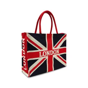 LONDON CALLING FLAG BAG WITH ZIPPER