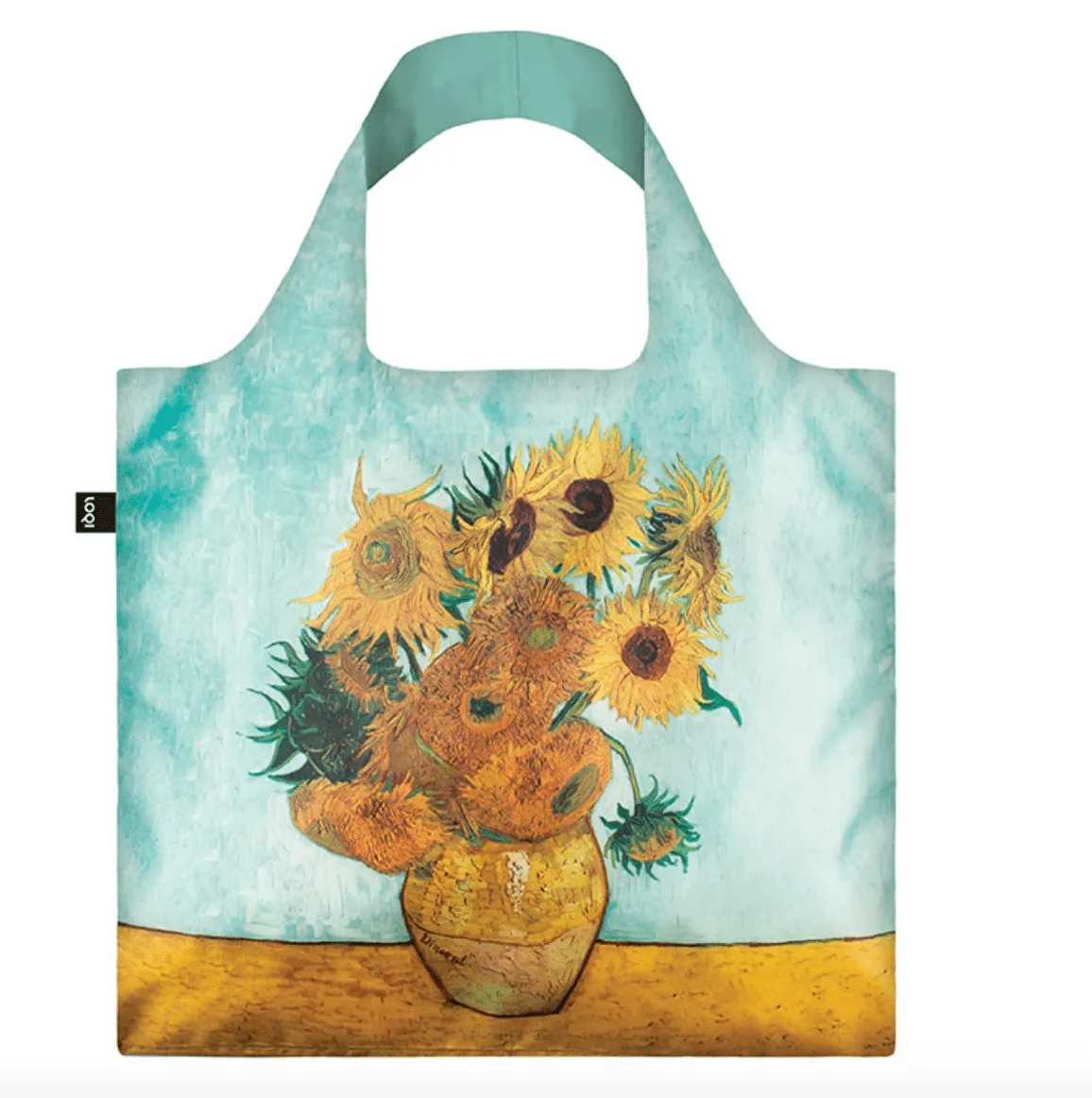 Loqi Tote Bag with Zip Pouch - Vincent van Gogh - Vase with Sunflowers Bag