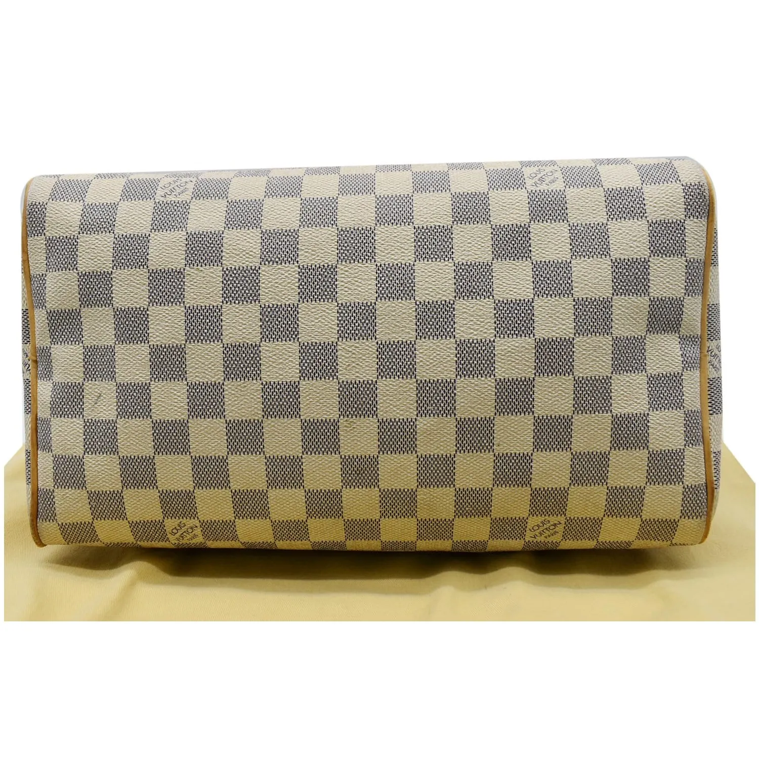 LOUIS VUITTON Speedy 30 Damier Azur Satchel Bag White