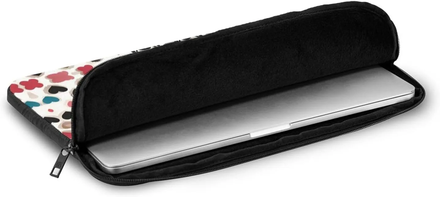 Love Owl Pattern Shockproof Portable Laptop 17 inch Sleeve Bag for Men and Women - Ideal for Business Travel, School, and Daily Use