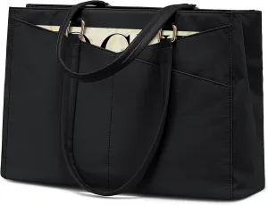 LOVEVOOK Laptop Tote Bag for Women Work, 15.6inch Work Teacher Tote Bag, Large Capacity Computer Briefcase Bags Shoulder Bag for Office Travel