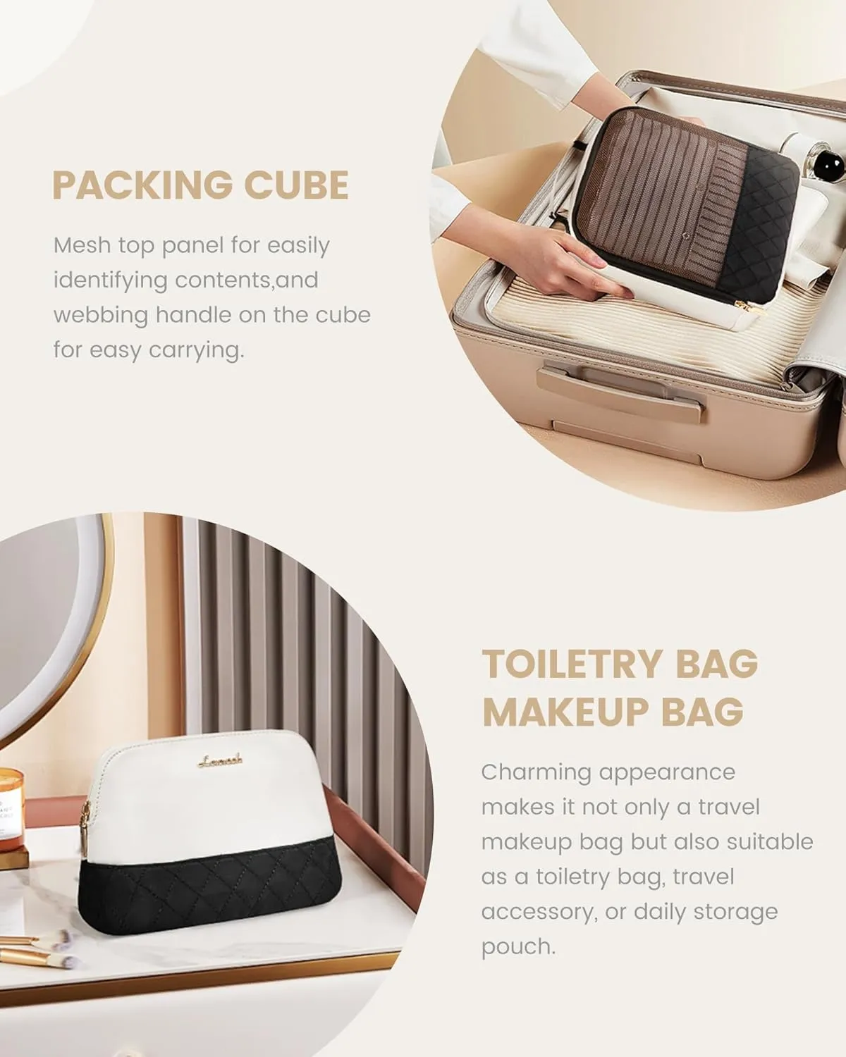 LOVEVOOK Travel Bag - Large Weekender Duffle with Shoe Compartment, Carry On Overnight Gym Yoga Duffel, Hospital Labor Delivery Bag Set