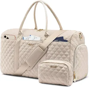 LOVEVOOK Travel Duffle Bag,Carry on Overnight Bag with Shoe Compartment,Weekender Bags for Women with Toiletry Bag,Gym Duffel Bag with Wet Pocket,Hospital Bags for Labor and Delivery