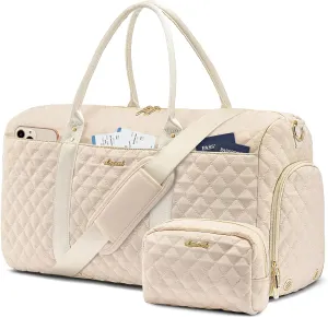 LOVEVOOK Travel Duffle Bag,Carry on Overnight Bag with Shoe Compartment,Weekender Bags for Women with Toiletry Bag,Gym Duffel Bag with Wet Pocket,Hospital Bags for Labor and Delivery