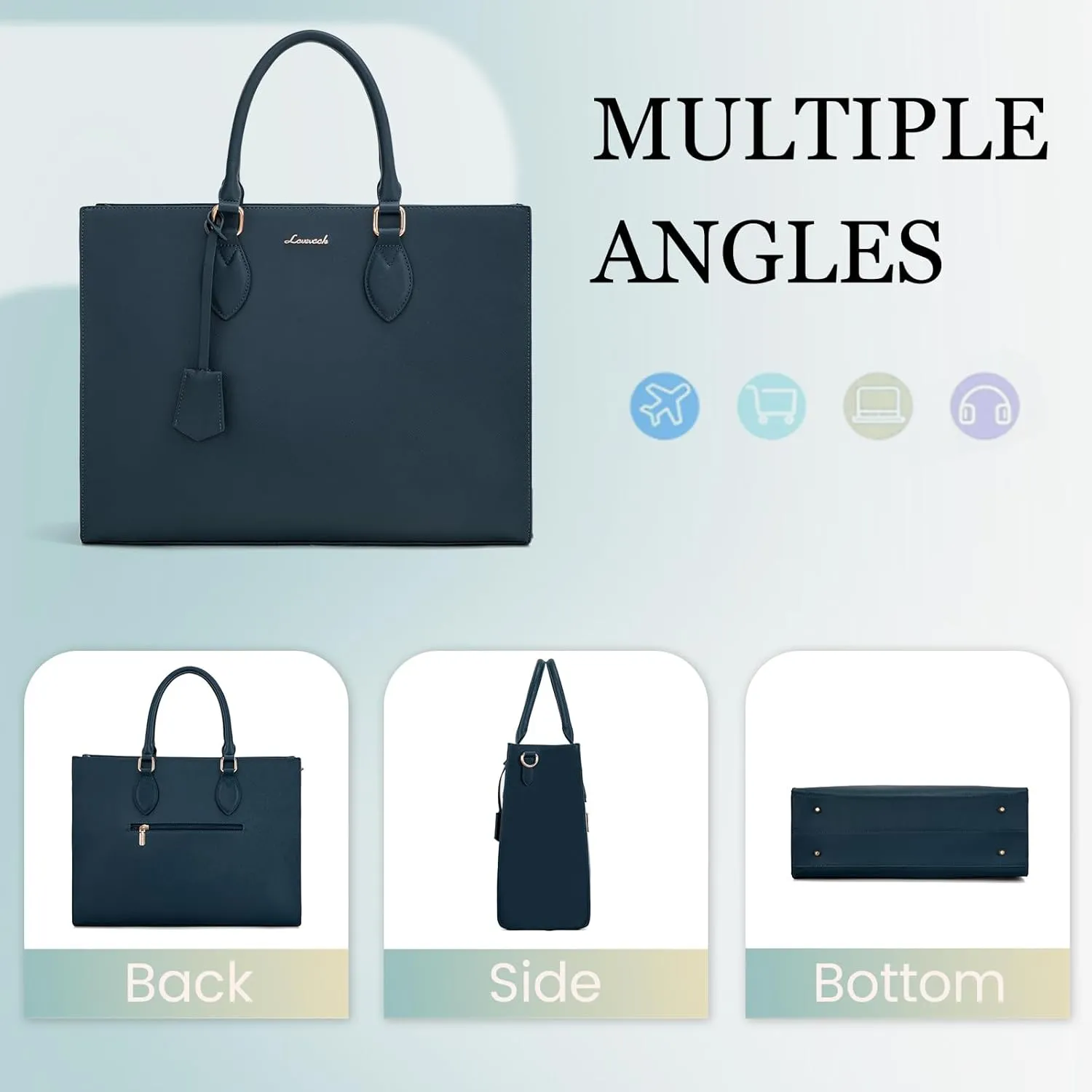 LOVEVOOK Women's 15.6 Inch Laptop Tote Briefcase Business Office Bag