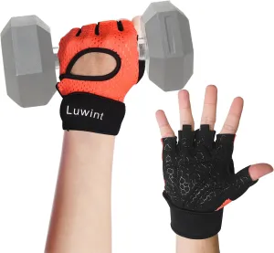Luwint Ventilated Workout Gloves, Flexible Full Palm Wrist Support for Men and Women Exercise, Weight Lifting, Gym, Cycling