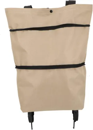 Luxshiny Shopping Cart Bag Folding Wheels Large Trolley Bag for Shopping Reusable for Daily Needs