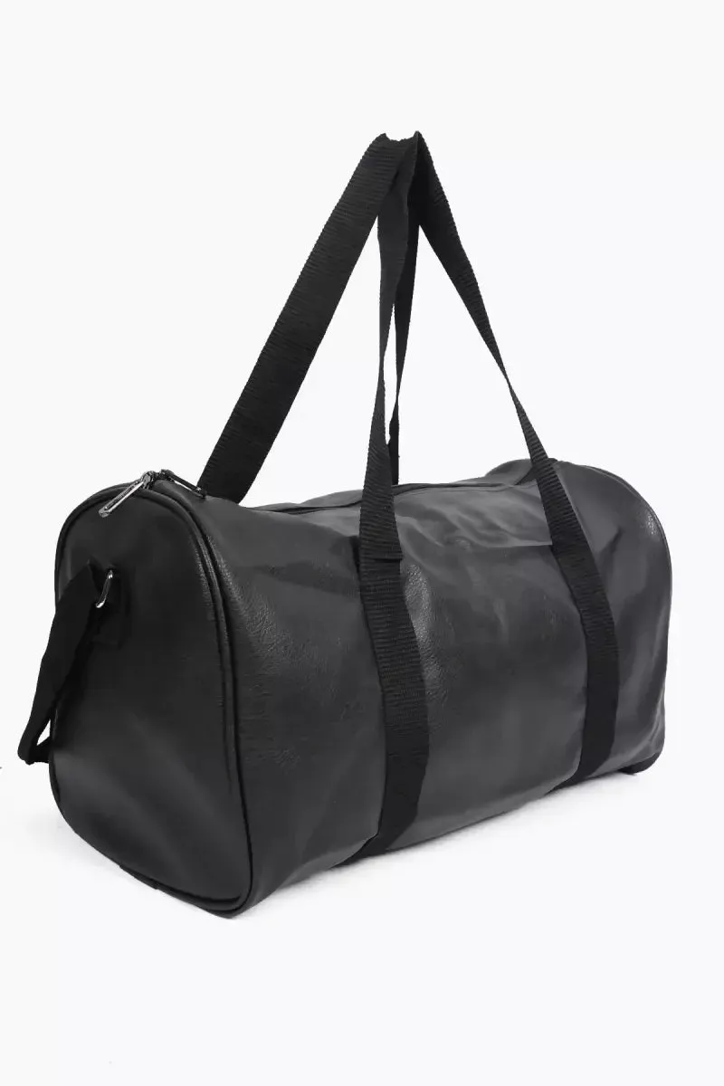 Luxurious Solid Duffle Bag for Unisex( Black )