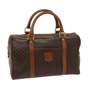 Macadam PVC Celine Canvas yk11406 Quality VIP-only deal Auth Boston Brown Top Bag Remote-controlled