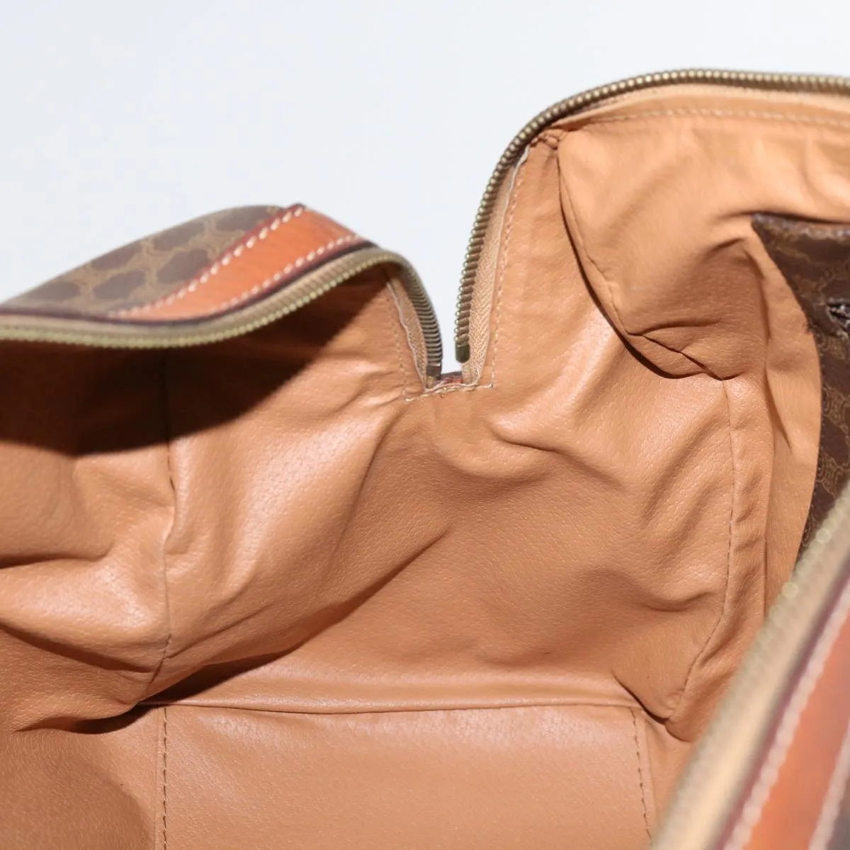 Macadam PVC Celine Canvas yk11406 Quality VIP-only deal Auth Boston Brown Top Bag Remote-controlled