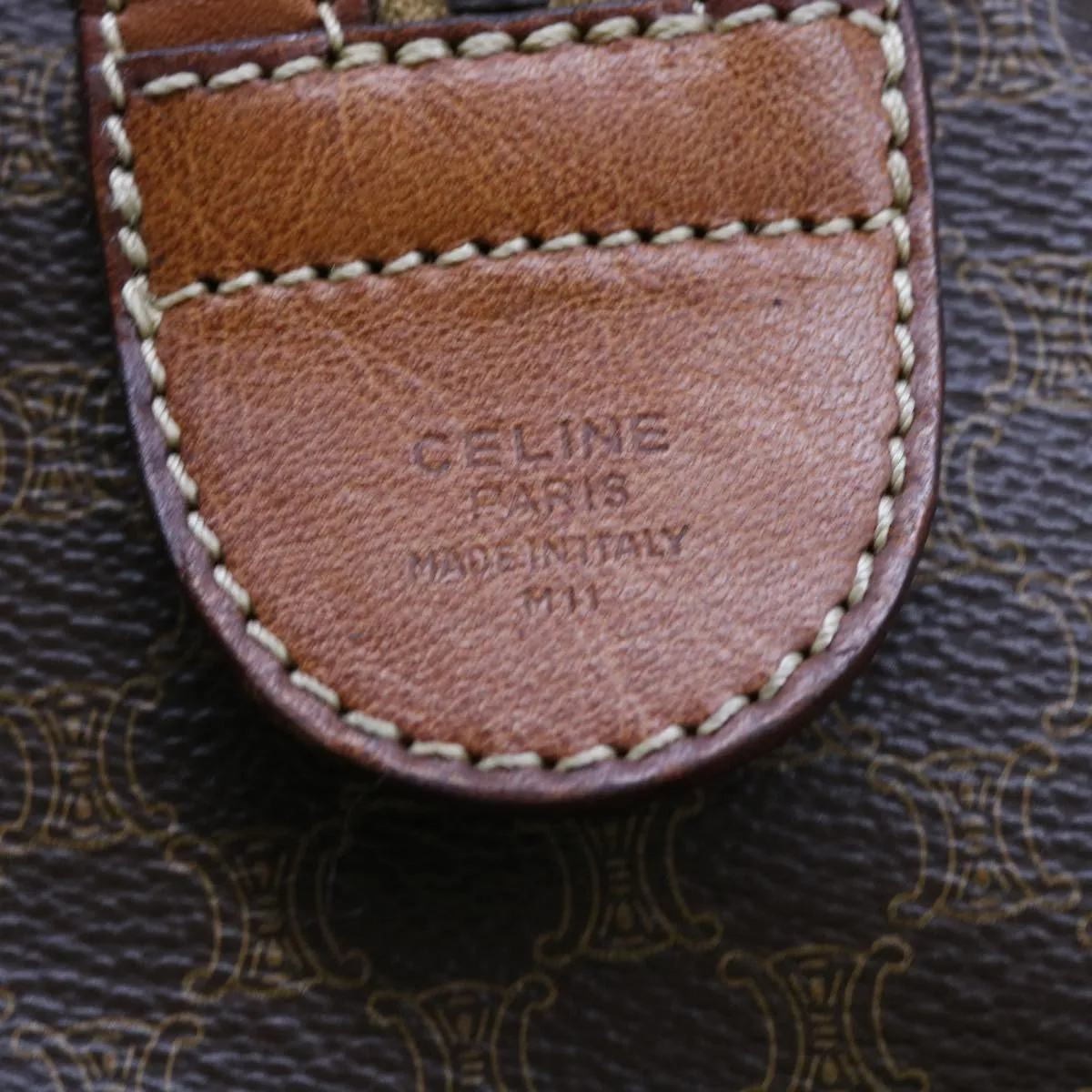 Macadam PVC Celine Canvas yk11406 Quality VIP-only deal Auth Boston Brown Top Bag Remote-controlled