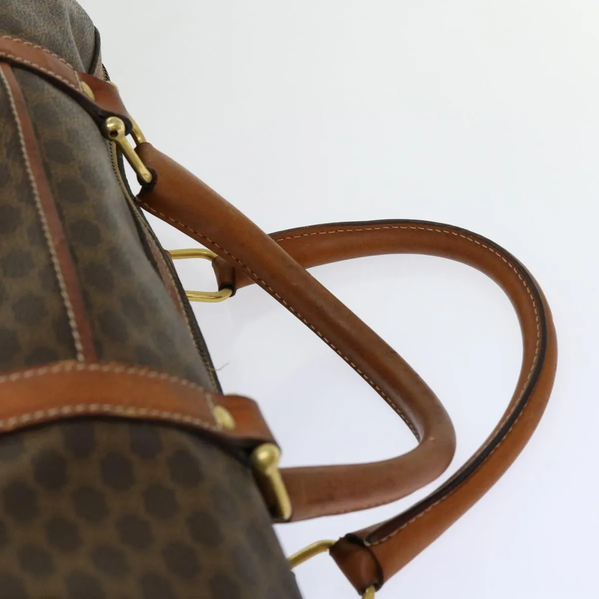 Macadam PVC Celine Canvas yk11406 Quality VIP-only deal Auth Boston Brown Top Bag Remote-controlled