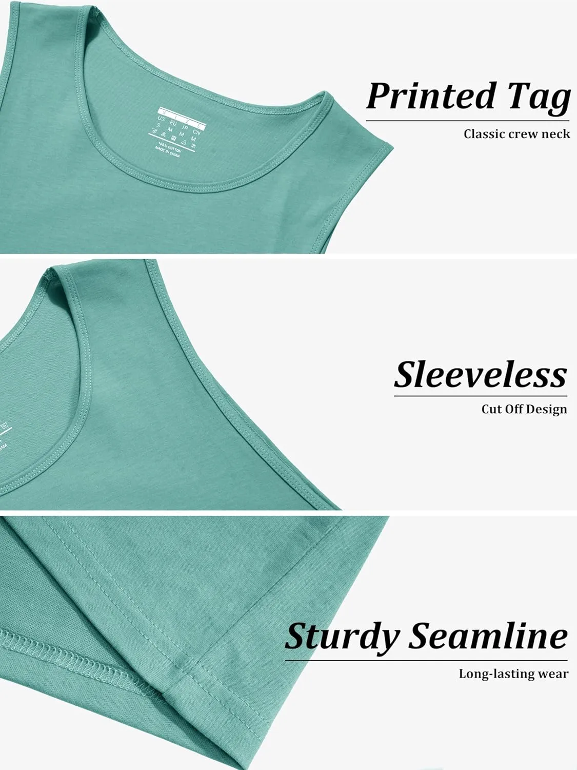 MAGCOMSEN Men's Tank Top Sleeveless Muscle Shirts Gym Workout Tank Tops Moisture Wicking Lightweight Summer Cut Off T Shirts
