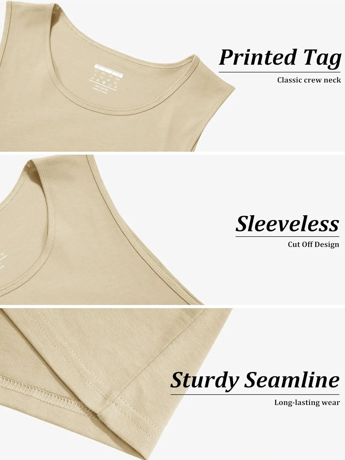 MAGCOMSEN Men's Tank Top Sleeveless Muscle Shirts Gym Workout Tank Tops Moisture Wicking Lightweight Summer Cut Off T Shirts