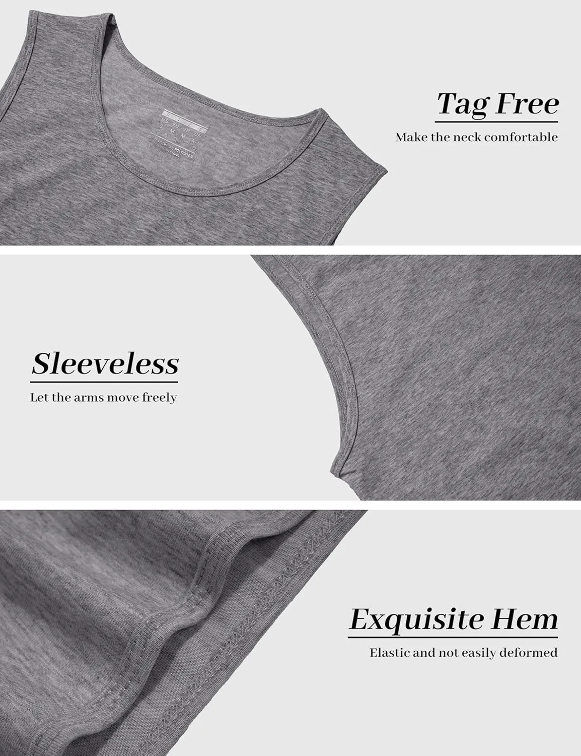 MAGCOMSEN Men's Tank Top Sleeveless Muscle Shirts Gym Workout Tank Tops Moisture Wicking Lightweight Summer Cut Off T Shirts