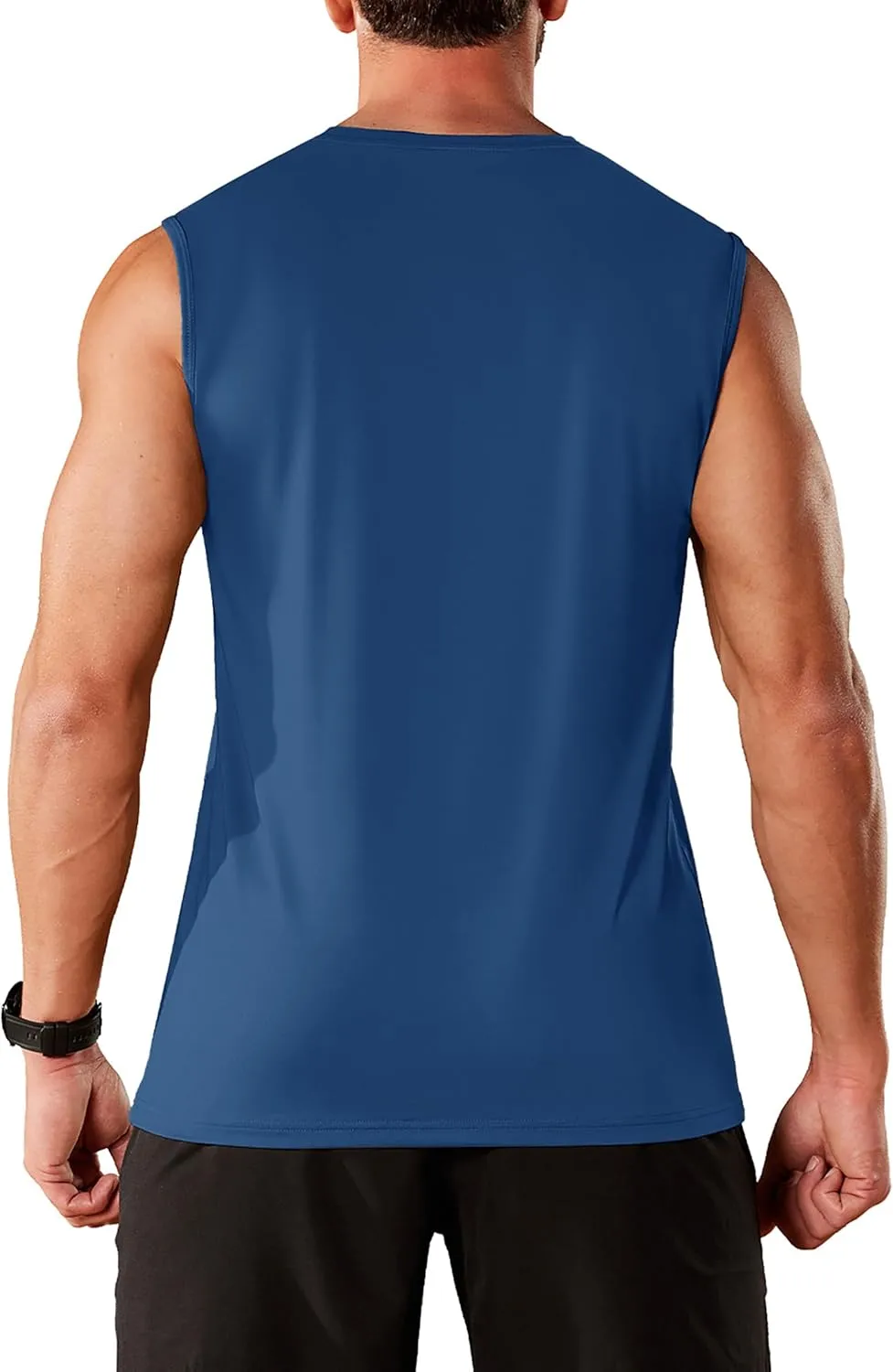 MAGCOMSEN Men's UPF 50  Tank Tops Quick Dry Workout Gym Sleeveless Muscle Shirts Summer Beach Swim Shirt