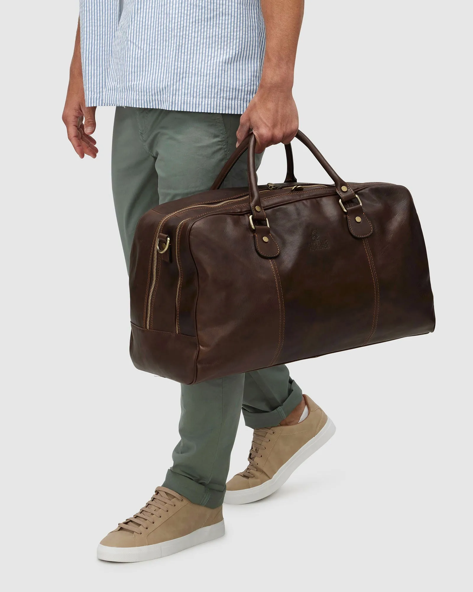 Magellan Matt Chocolate - Leather Duffle Bag