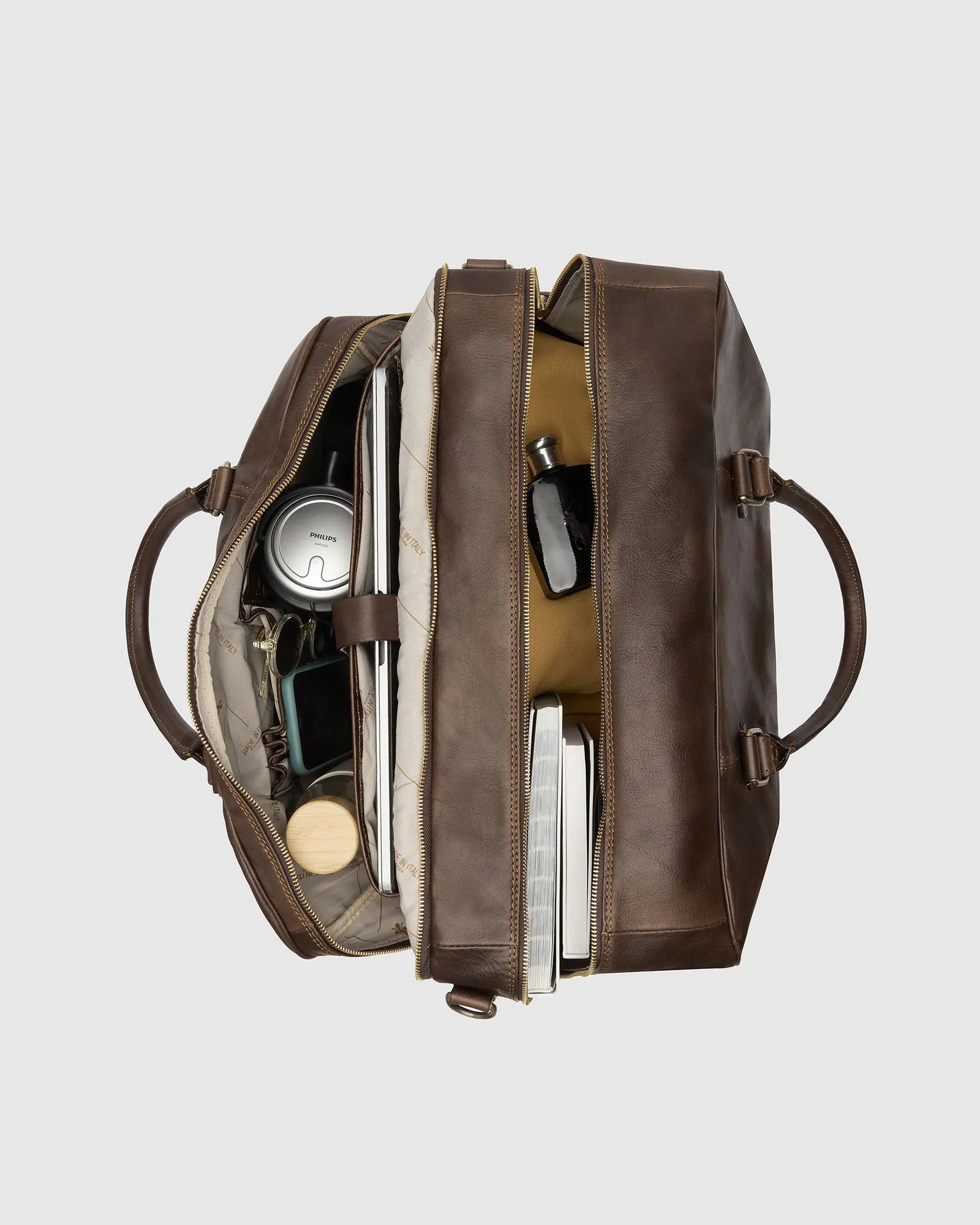 Magellan Matt Chocolate - Leather Duffle Bag