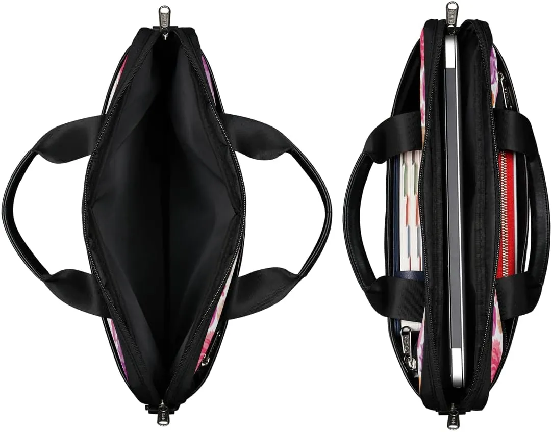 Marine Nautical Violet Pink Blue Laptop Shoulder Messenger Bag Waterproof Laptop Briefcase Handle Padded Strap