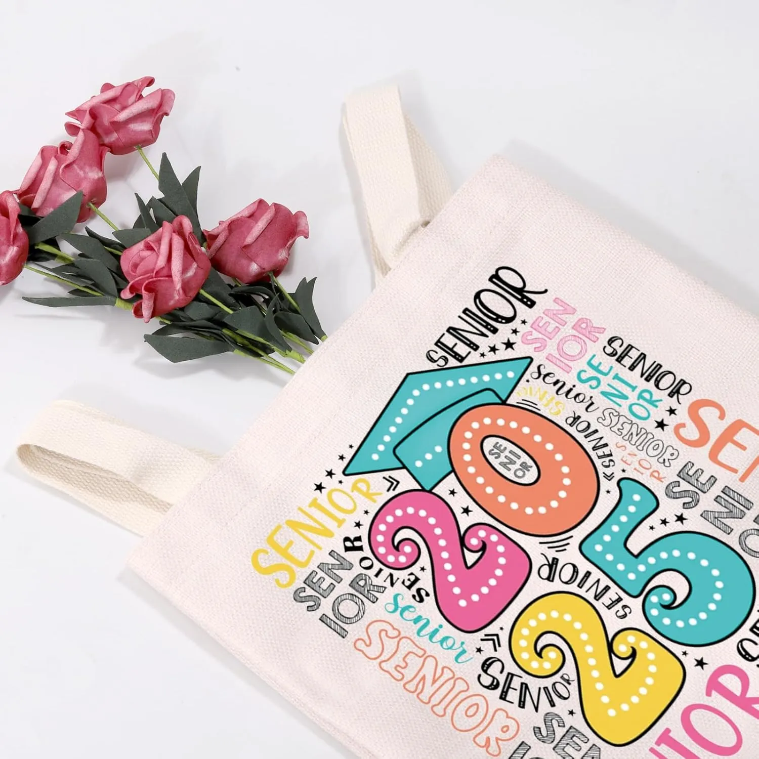 MEIKIUP 2025 Senior Graduation Gifts Graduation Tote Bag Graduation Teacher Thank You Gifts for Female Shoulder Bag