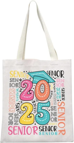 MEIKIUP 2025 Senior Graduation Gifts Graduation Tote Bag Graduation Teacher Thank You Gifts for Female Shoulder Bag