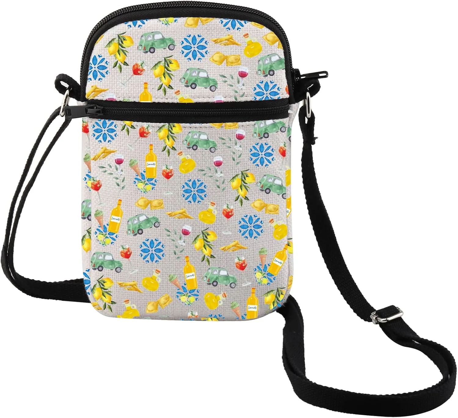 MEIKIUP Amalfi Coast Italy Canvas Tote Bag Italy Lover Positano Lemons Shoulder Bag Southern Italy Coast Trip Gift