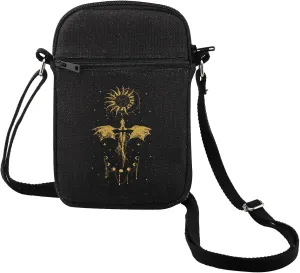MEIKIUP Dragon Wing Inspired Tote Bag Dark Academia Gift Fantasy Novel Reader Shoulder Bag Dragon Riders Bag