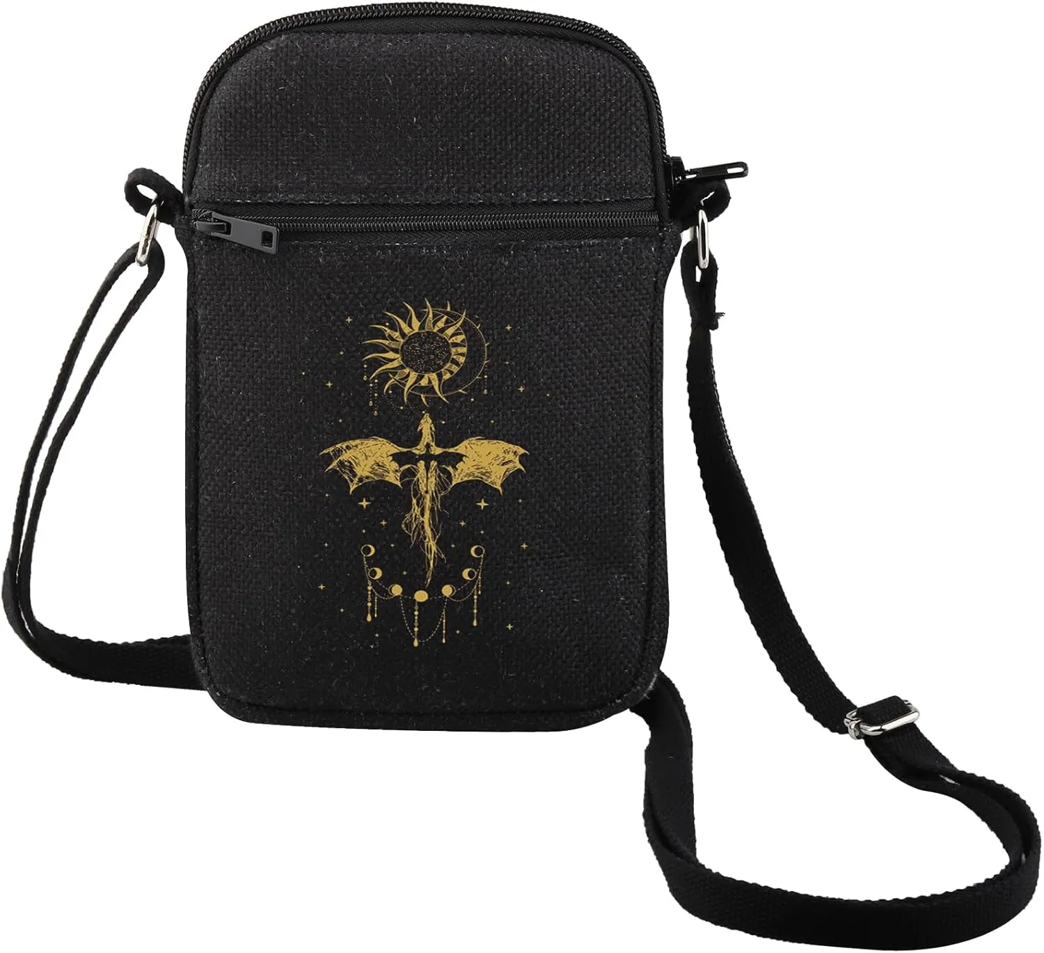 MEIKIUP Dragon Wing Inspired Tote Bag Dark Academia Gift Fantasy Novel Reader Shoulder Bag Dragon Riders Bag