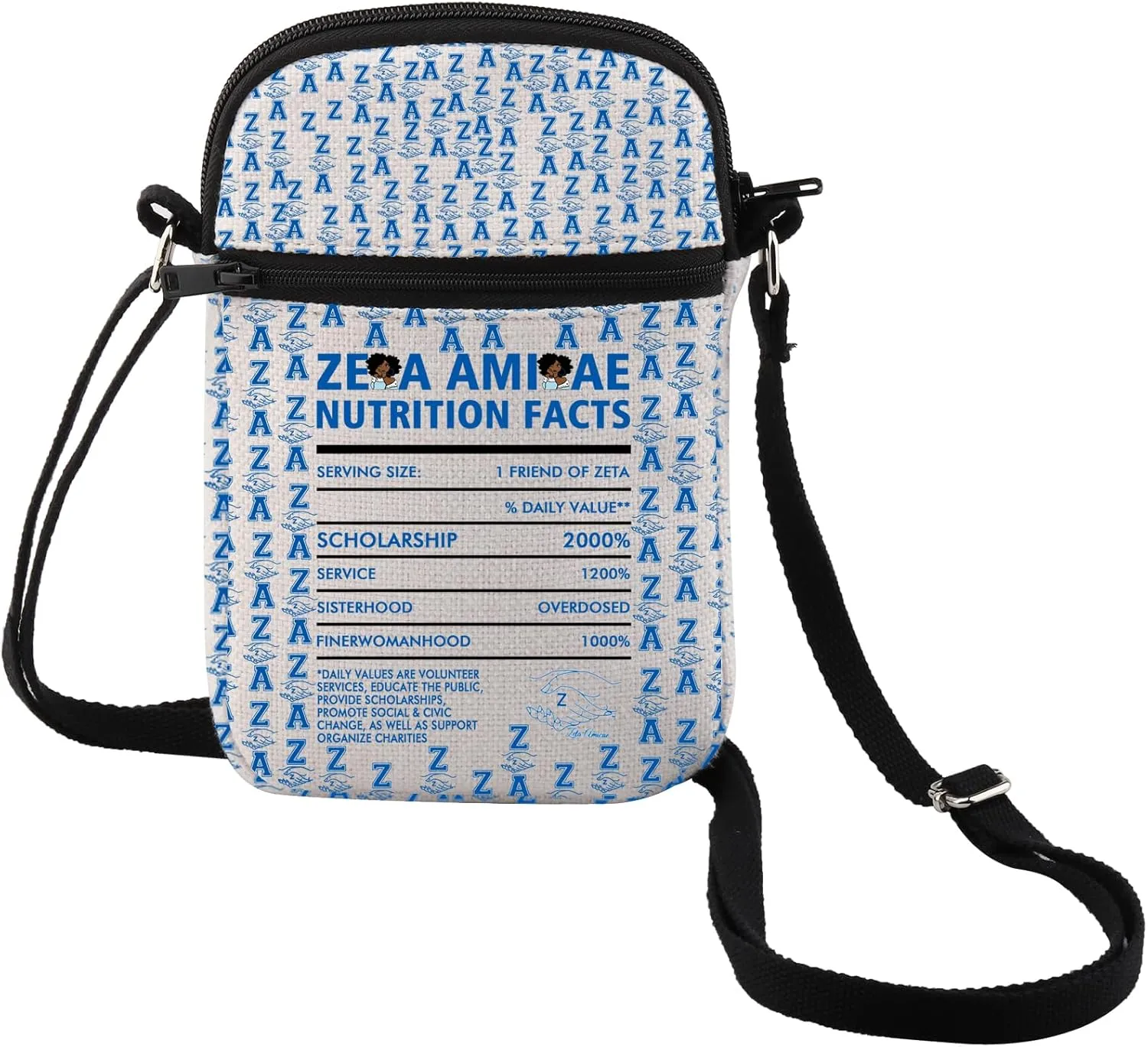 MEIKIUP Greek Sorority Gifts ZAmice Inspired Tote Bag Greek Sorority Shoulder Bag Sorority Paraphernalia Gift