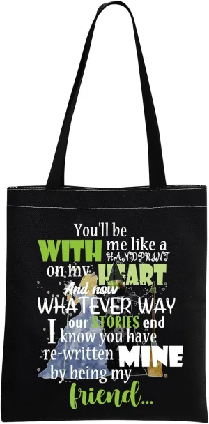 MEIKIUP Witch Musical Canvas Tote Bag Witch Fans Gifts Musical Theatre Lover Shoulder Bag (Witch tote bag)