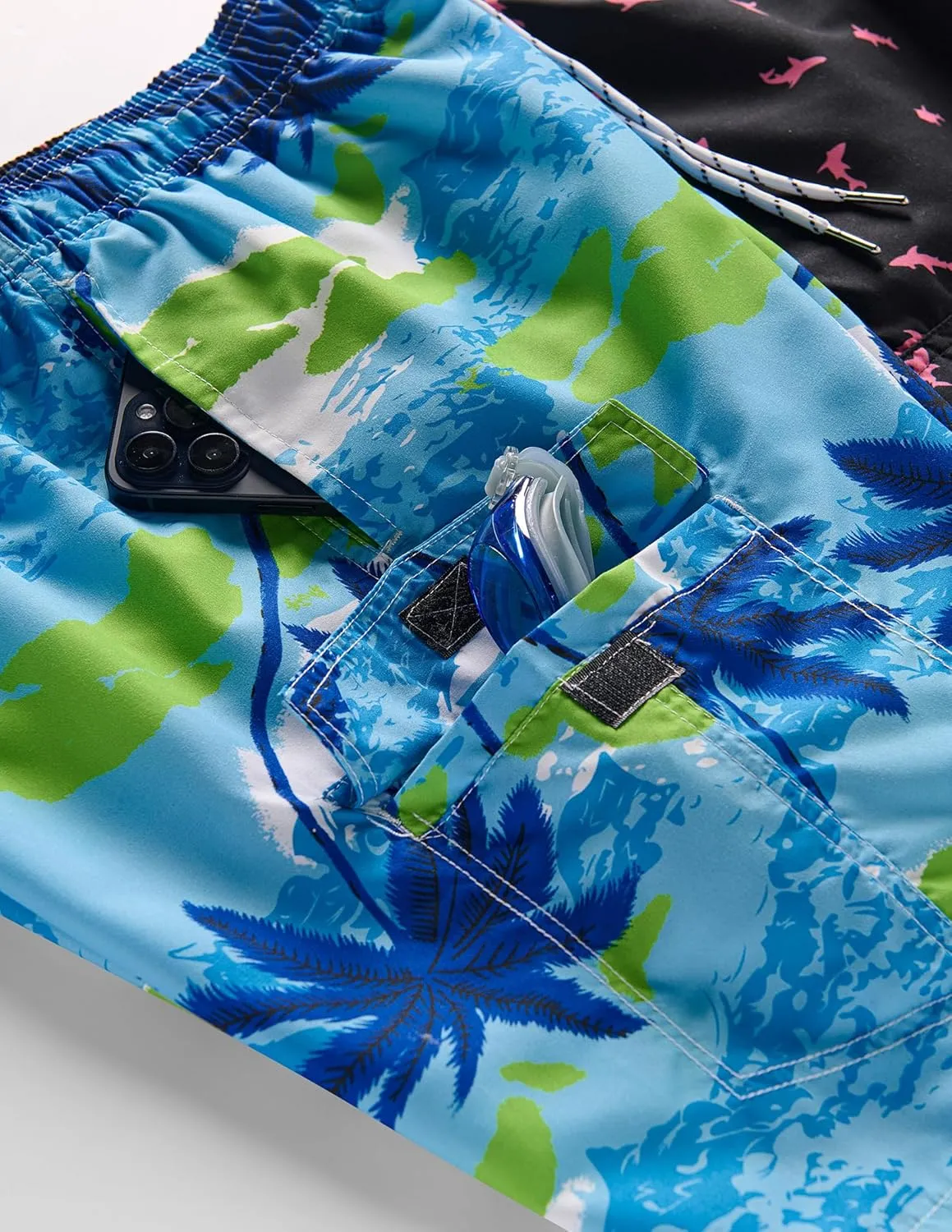 Men's 9" Quick Dry Swim Trunks with Mesh Lining and Cargo Pockets, Beach Shorts Bathing Suits