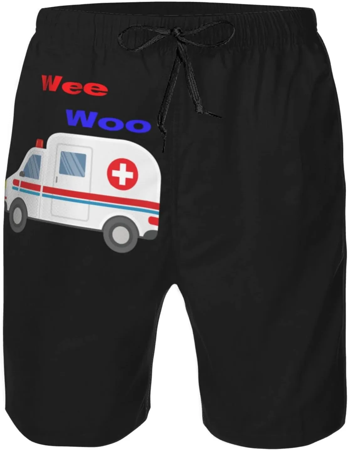 Men's Beach Shorts Drawstring Quick Dry Running Shorts Comfortable Loose Gym Shorts Swimsuit Pants with Pockets