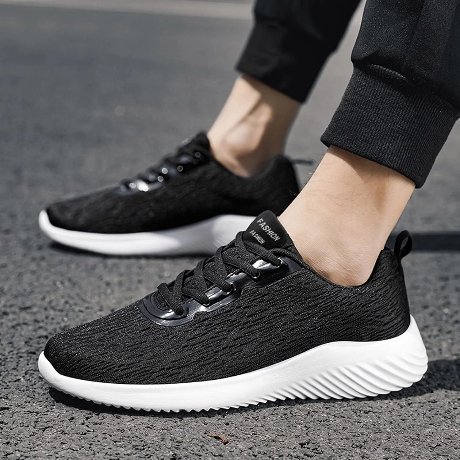 Men's Breathable Mesh Running Shoes, Comfortable Laced Sneakers for Spring/Summer Outdoor Activities, Perfect for Daily Wear and Sports for Men