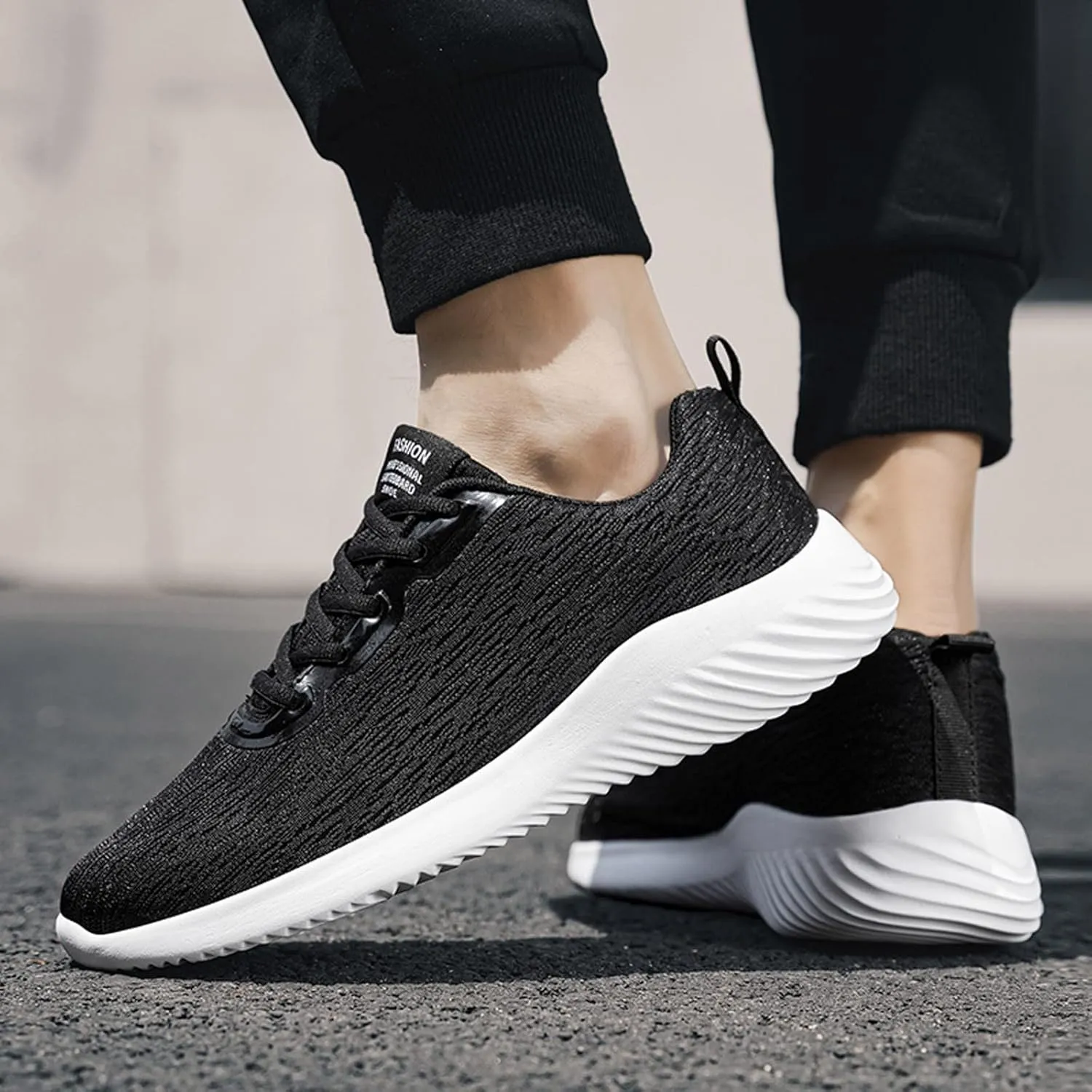 Men's Breathable Mesh Running Shoes, Comfortable Laced Sneakers for Spring/Summer Outdoor Activities, Perfect for Daily Wear and Sports for Men