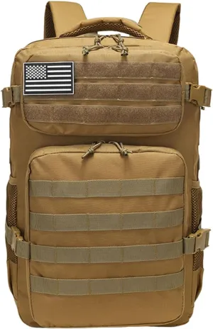 Men's Daypack for Hiking and Outdoor Use with Large Storage, Brown