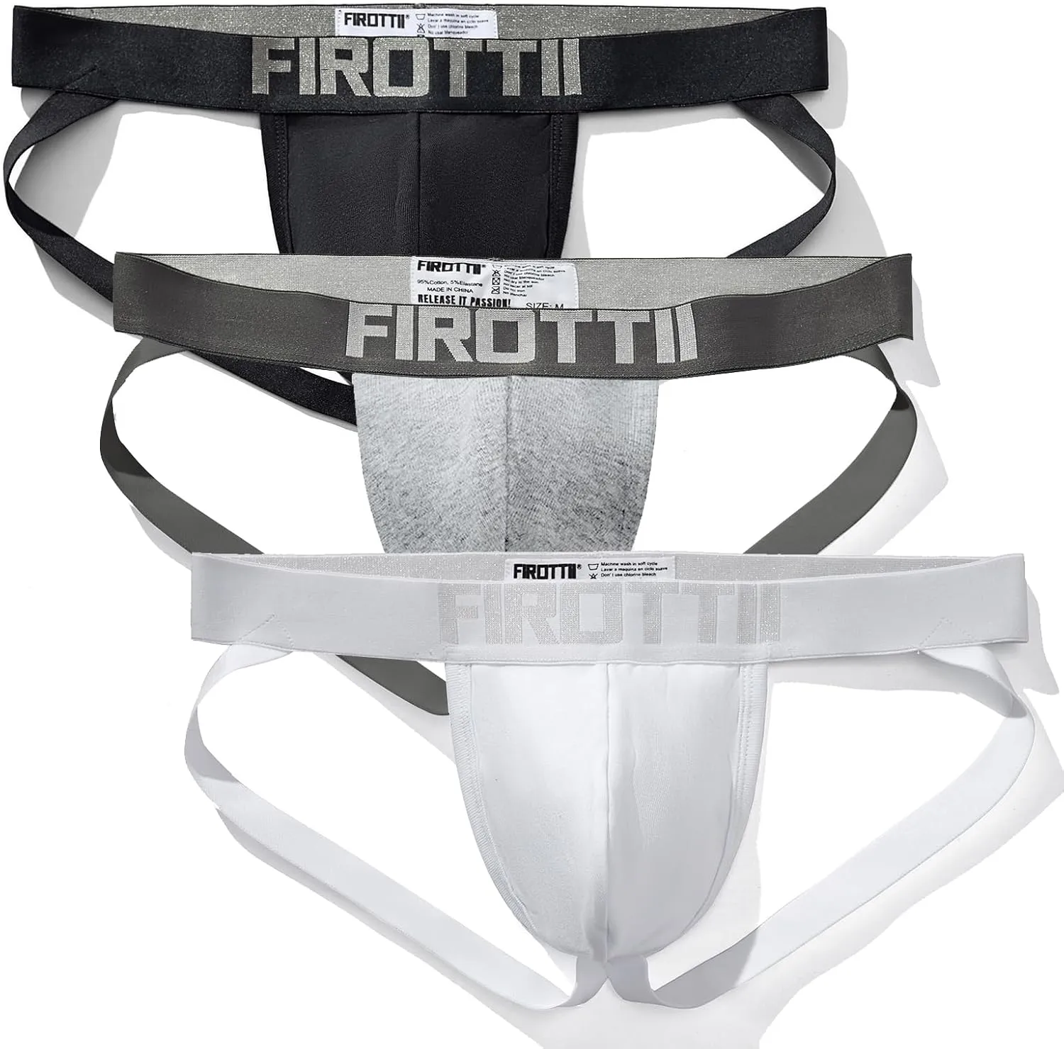 Mens Jockstrap Underwear Athletic Supporter Sexy Cotton Workout Briefs for Men