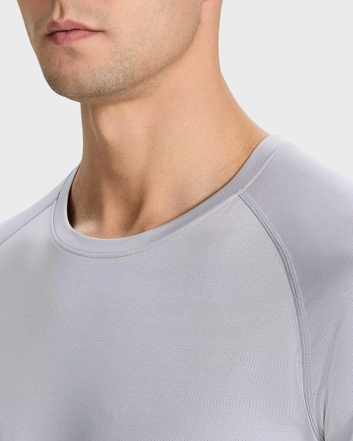 Men's Long Sleeve Shirts Lightweight UPF50 Quick Dry Rash Guard Cooling Tee with Silver Ion Tech