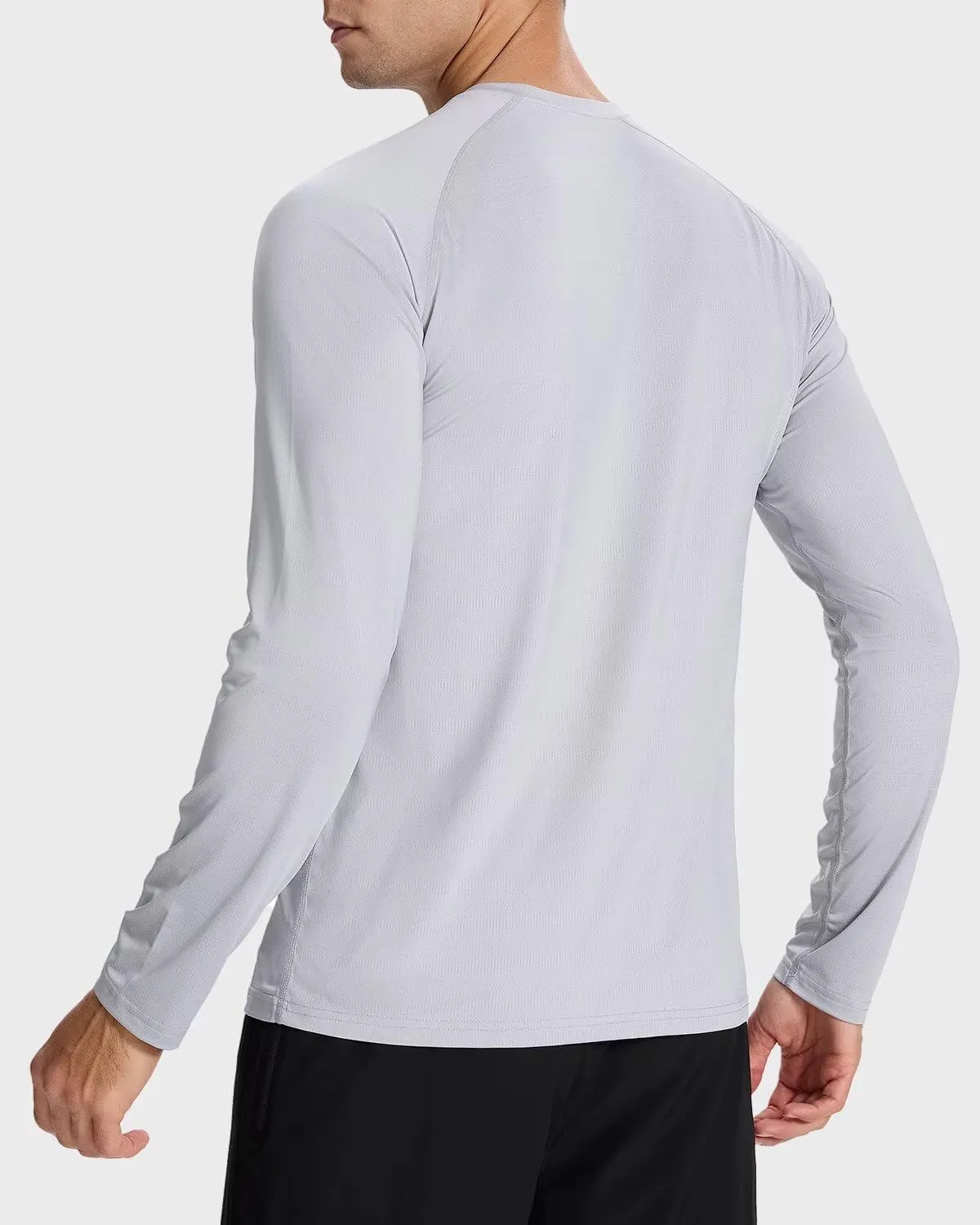 Men's Long Sleeve Shirts Lightweight UPF50 Quick Dry Rash Guard Cooling Tee with Silver Ion Tech