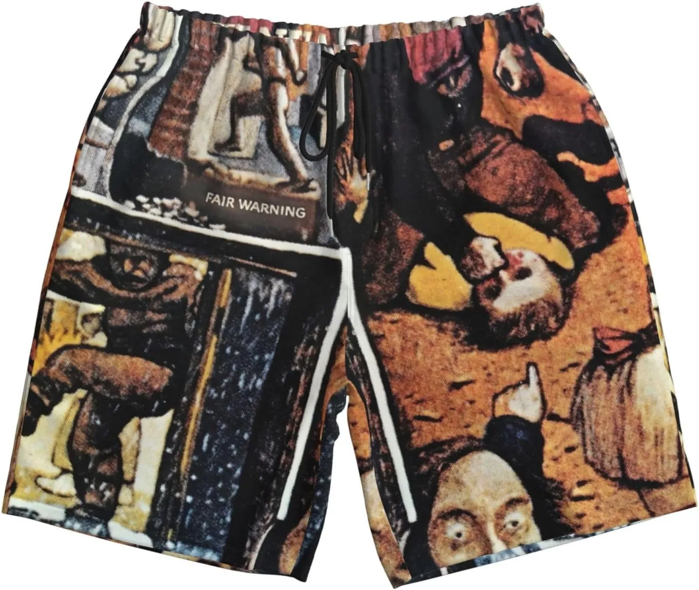 Mens Shorts Bathing for Van.1986 Halen Beach Pants,Beach Board Shorts Surf Quick Dry Breathable with Pocket Mesh Lining